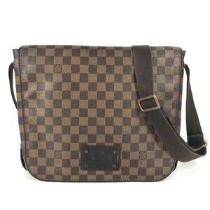 LOUIS VUITTON N51211 Damier Brooklyn MM bag flap crossbody Shoulder Bag
